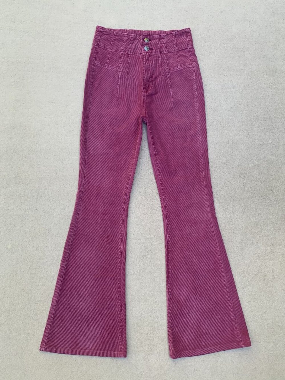 Free People We The Free High Rise Jayden Corduroy Flare Pants Sz 27